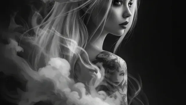 Ashen Beauty 4K AI Wallpaper