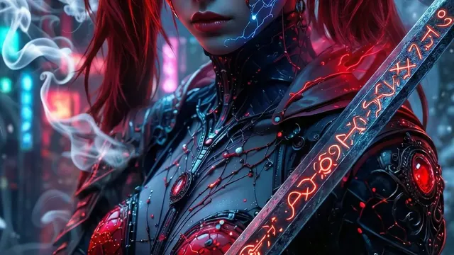 Voidblade Revenant 4K AI Wallpaper