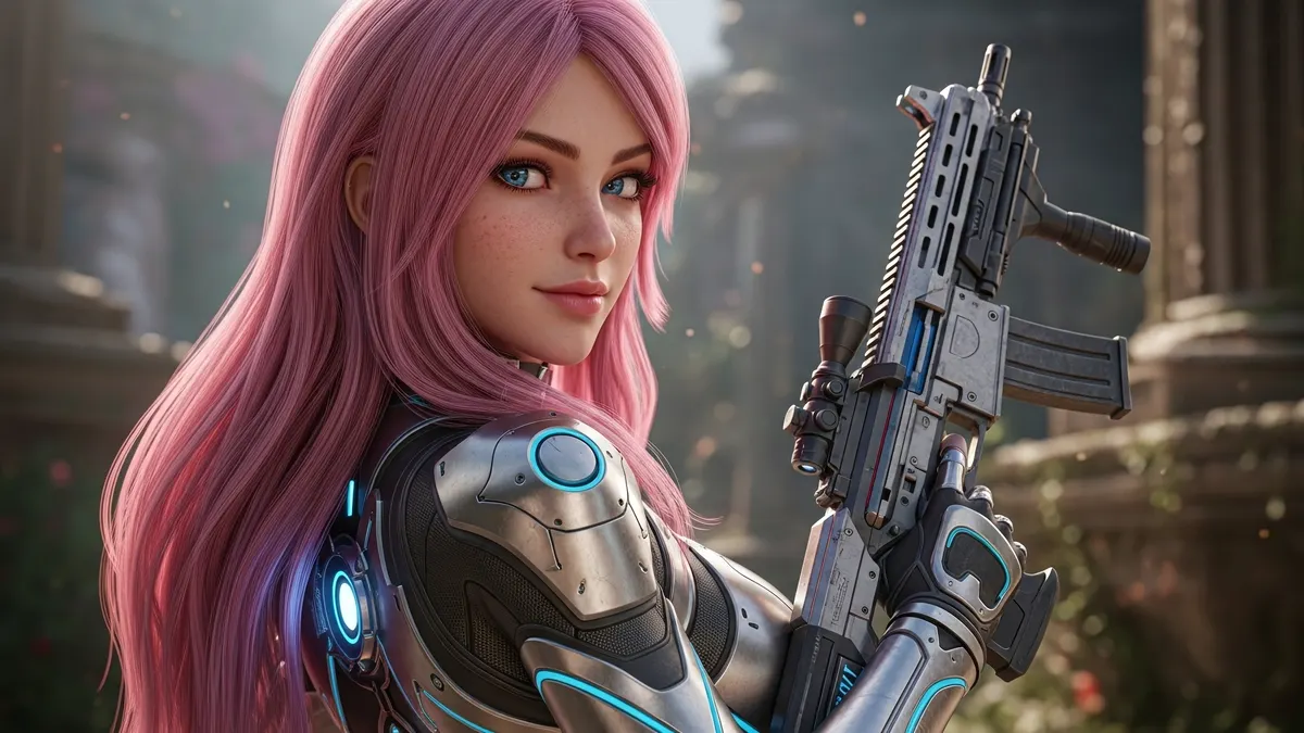 Cyber Valkyrie 4K Wallpaper