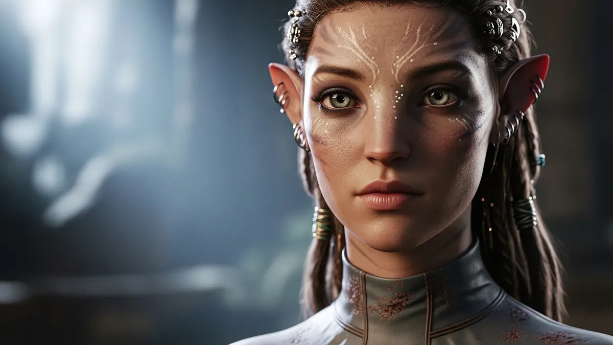 Ultra Realistic Elf Girl Portrait 4K AI Wallpaper 4K Wallpaper