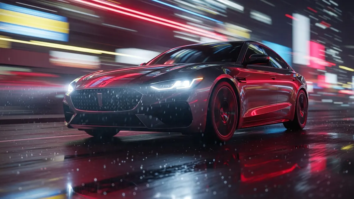 Crimson Rush – Performance Car 4K 4K Wallpaper