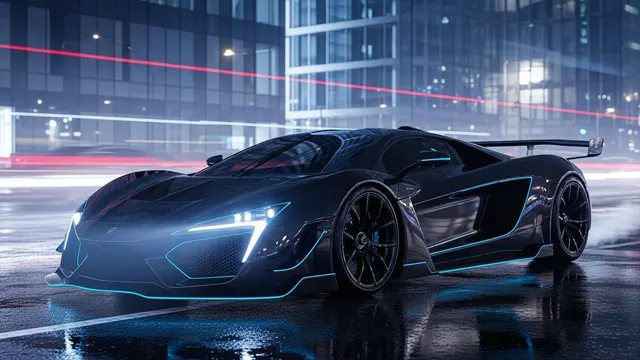 Electric Pulse – Cyber Supercar 4K 4K AI Wallpaper