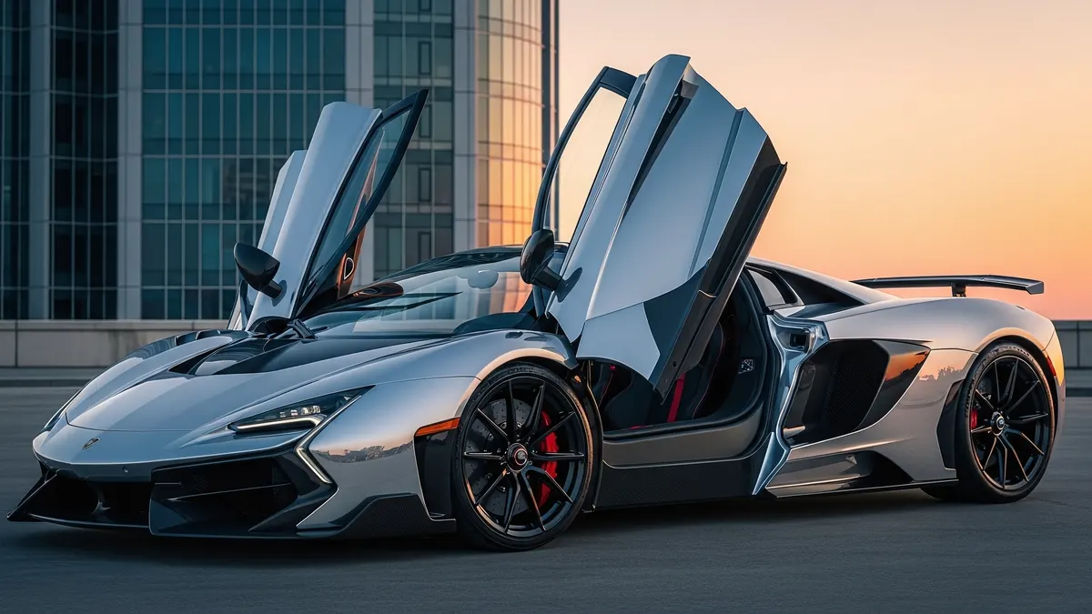 Skyline Wings – Gullwing Supercar 4K 4K Wallpaper
