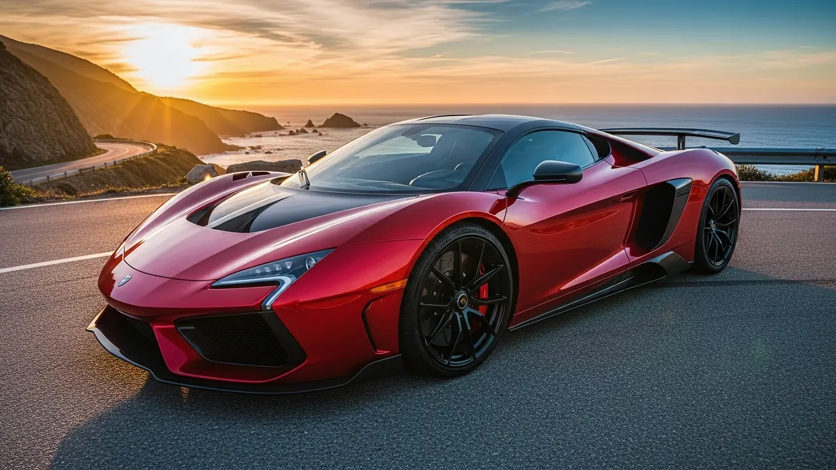 Scarlet Velocity – Exotic Coupe 4K 4K Wallpaper