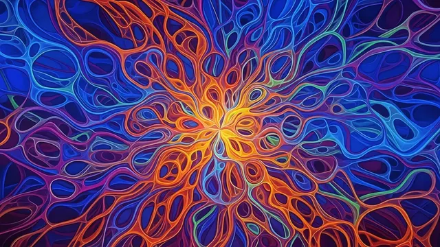 Neural Fire – Fractal Energy Core 4K 4K AI Wallpaper