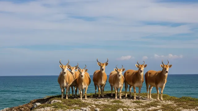 Coastal Herd 4K 4K AI Wallpaper