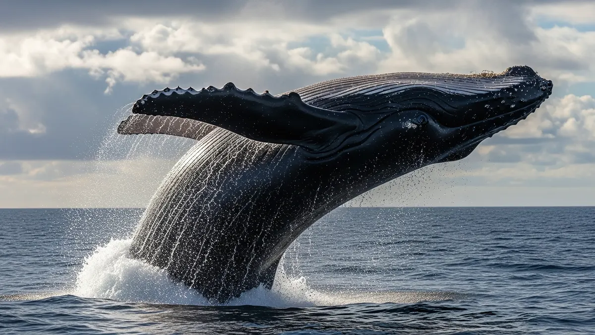 Breaching Whale 4K 4K Wallpaper
