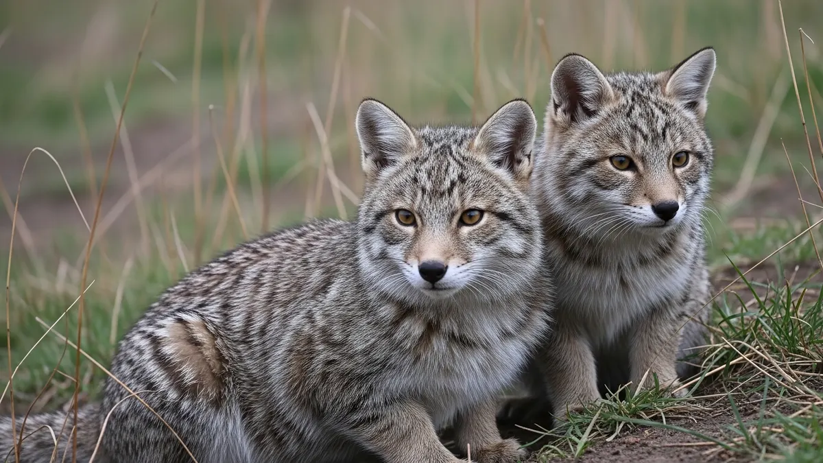 Lynx Cubs Portrait 4K 4K Wallpaper