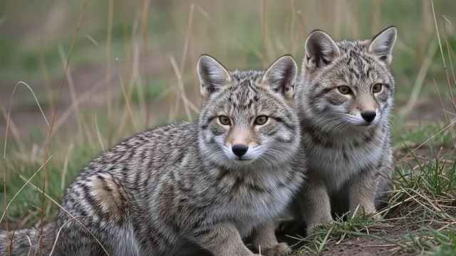 Lynx Cubs Portrait 4K 4K AI Wallpaper