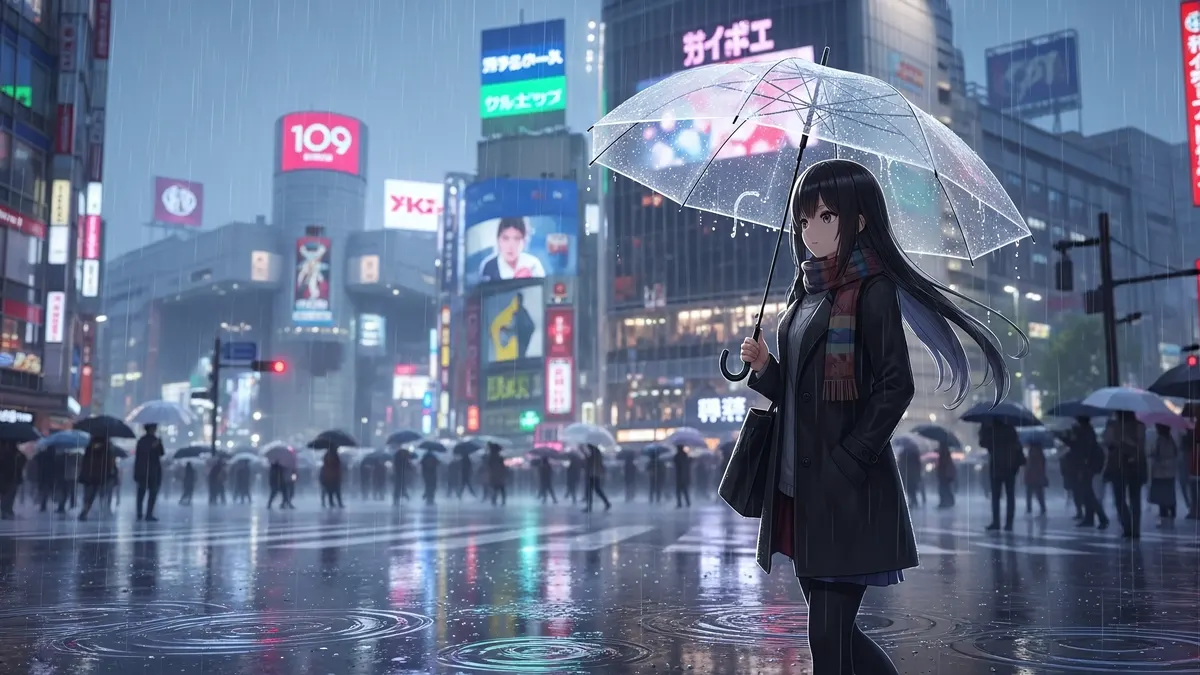 Neon Rain Cyberpunk Street 4K 4K Wallpaper