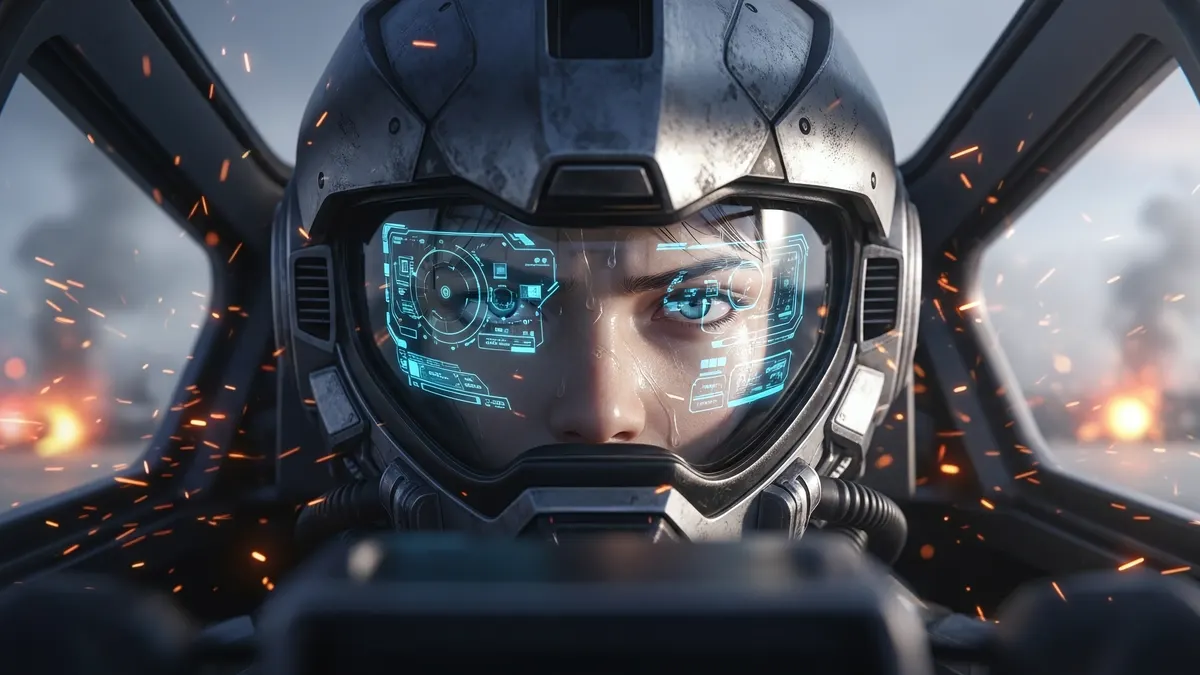 Sci-Fi Pilot Helmet 4K 4K Wallpaper