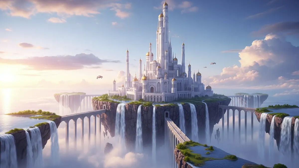 Fantasy Castle and Bridge 4K 4K Wallpaper