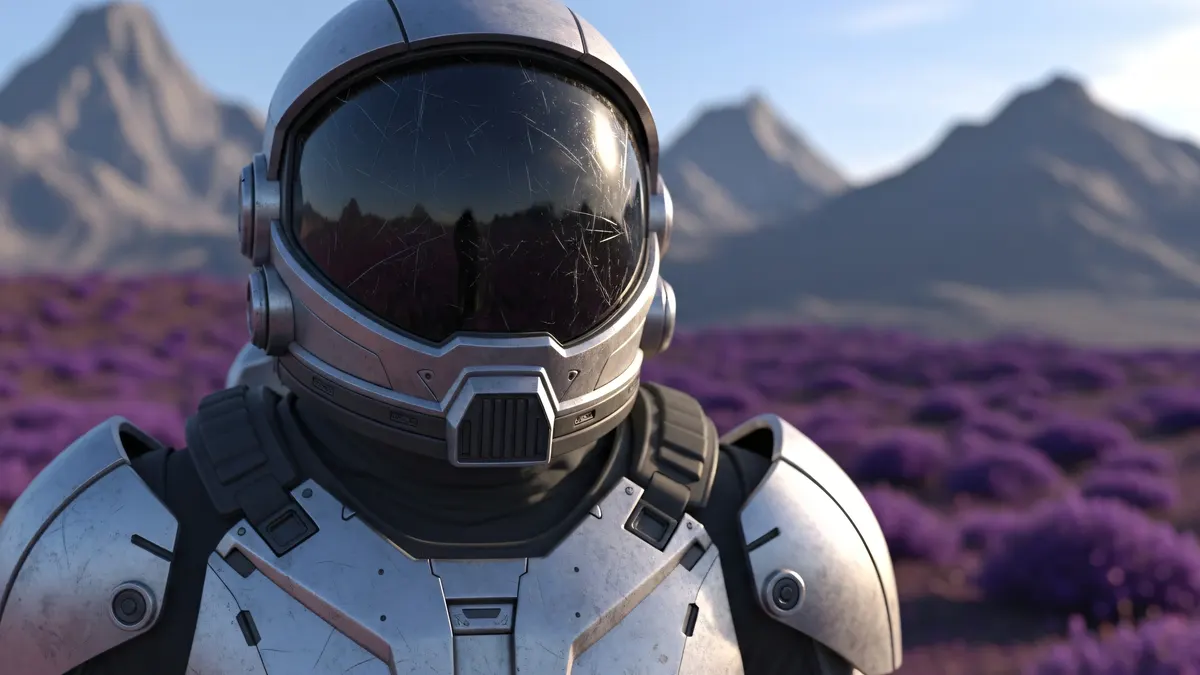 Astronaut on Purple Planet 4K 4K Wallpaper