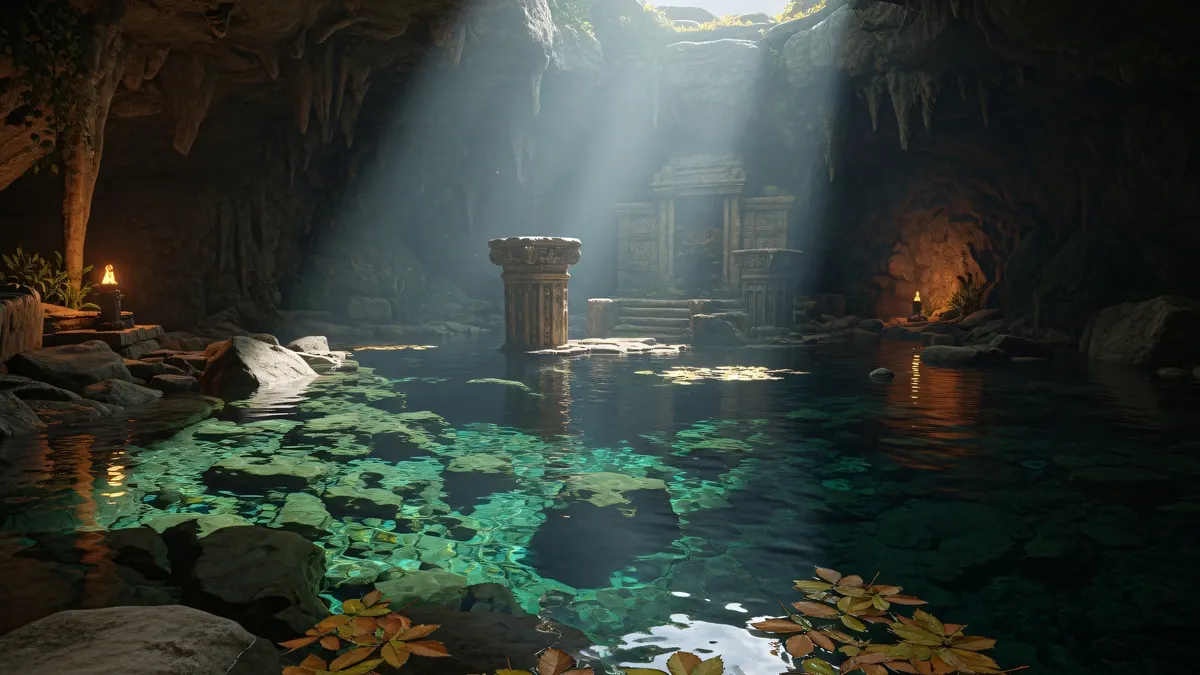 Temple Inside Jungle 4K 4K Wallpaper