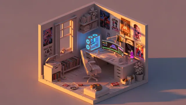 Technology Room Isometric 4K 4K AI Wallpaper