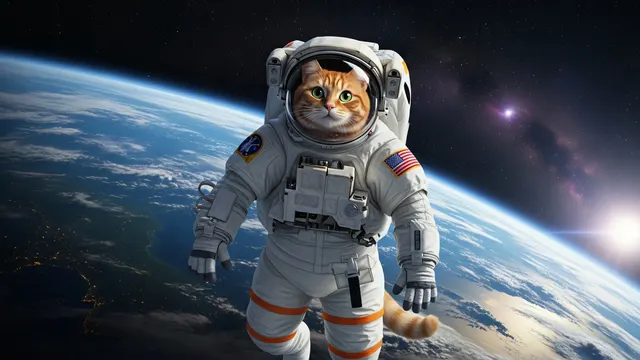 Astronaut on Moon Surface 4K 4K AI Wallpaper