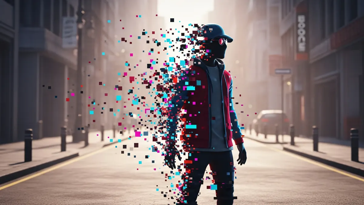 Disintegrating Man Figure 4K 4K Wallpaper