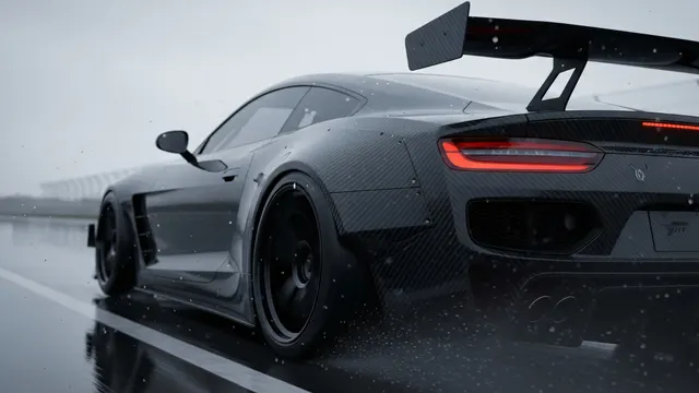 Sports Car Rear View 4K 4K AI Wallpaper