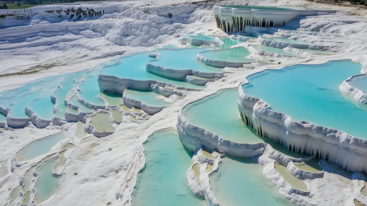 Pamukkale Travertine Terraces 4K 4K Wallpaper