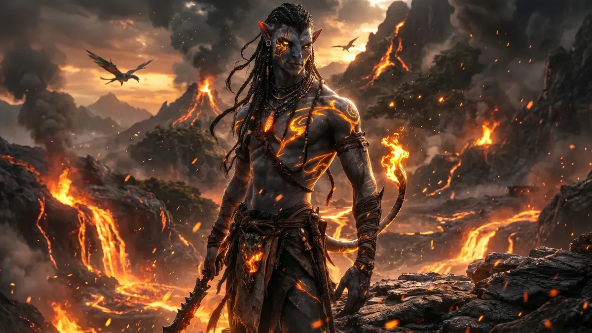 Lava Fury Warrior 4K 4K Wallpaper
