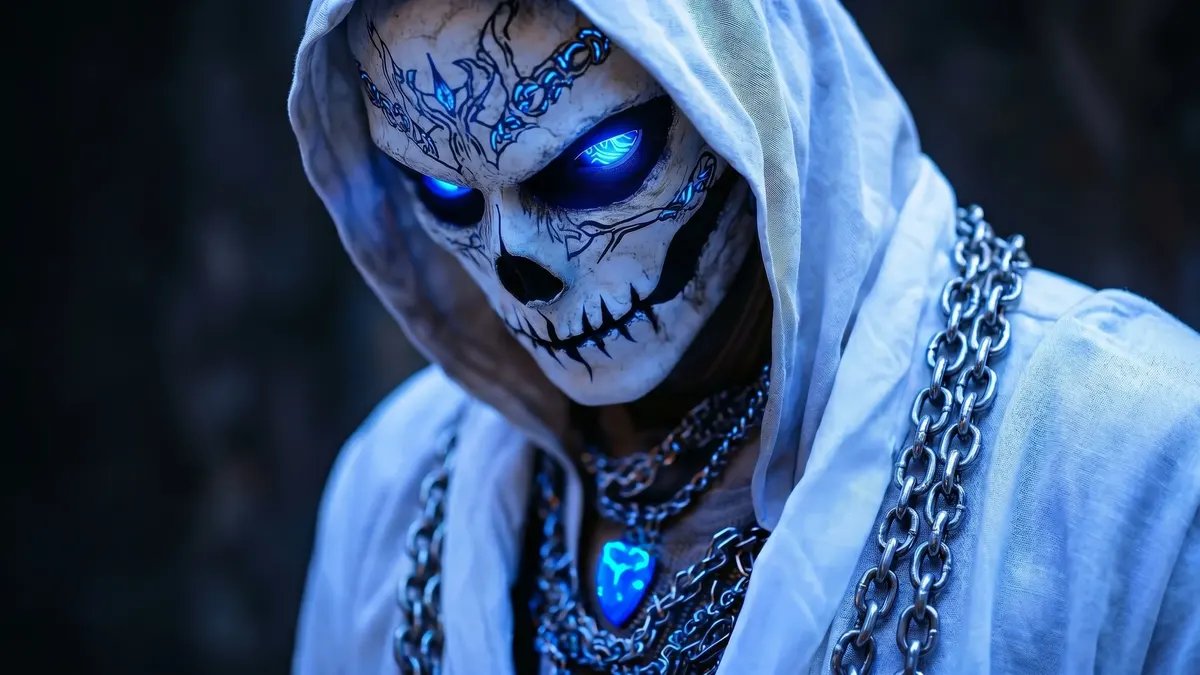 Frozen Skull Mage 4K 4K Wallpaper