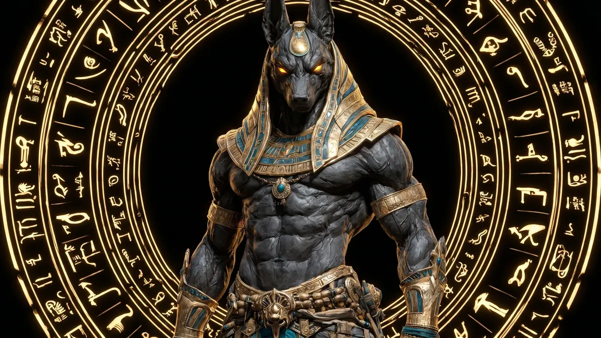 Golden Anubis Guardian 4K 4K Wallpaper