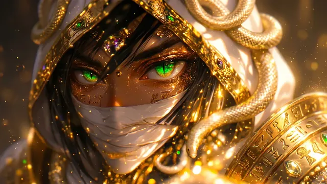 Emerald Desert Queen 4K 4K AI Wallpaper