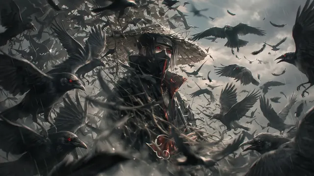 Raven Storm Rise 4K 4K AI Wallpaper