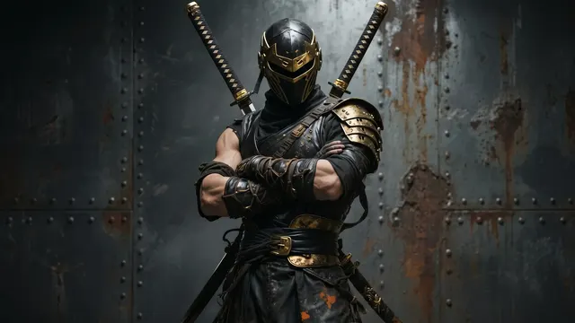 Dark Armor Warrior 4K 4K AI Wallpaper
