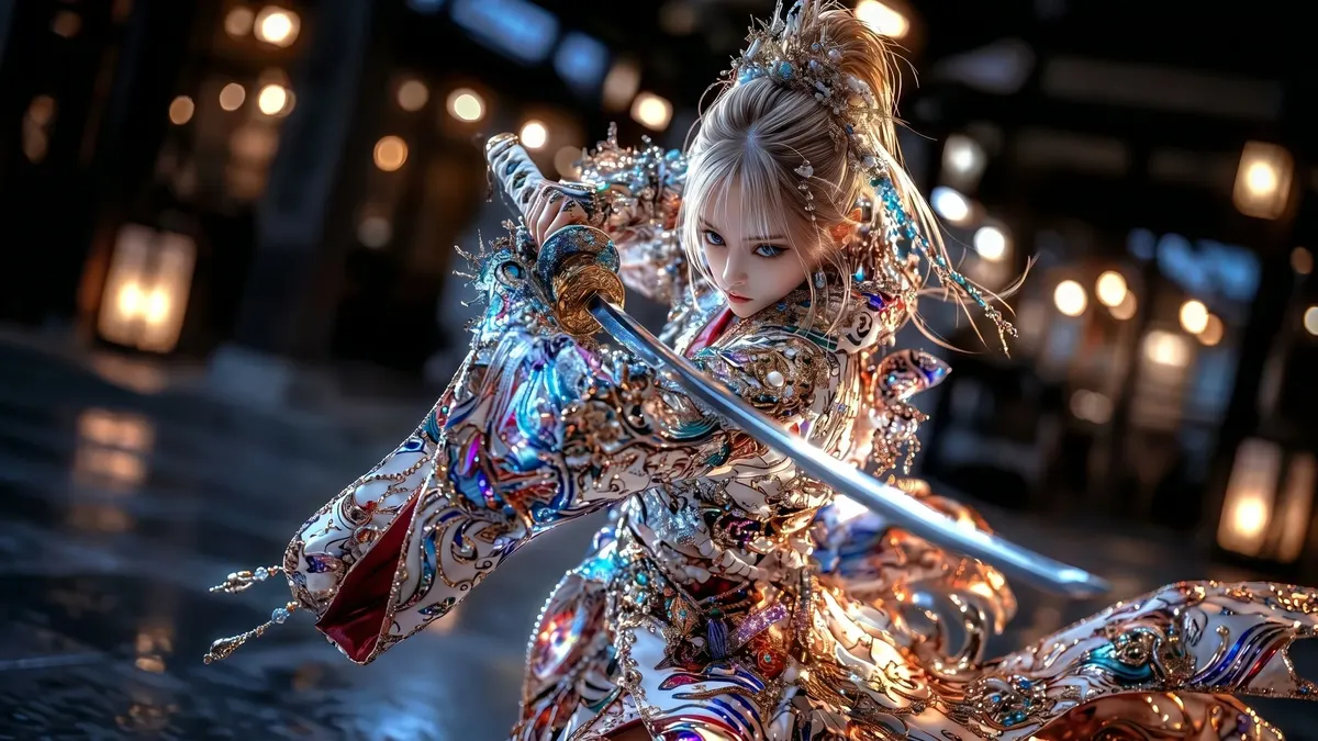 Crystal Blade Mage 4K 4K Wallpaper