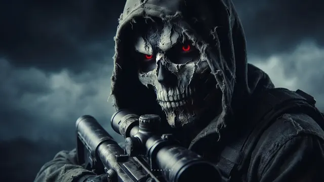 Death Mask Phantom 4K 4K AI Wallpaper