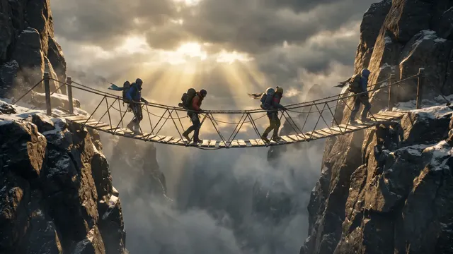 Bridge of Courage 4K 4K AI Wallpaper