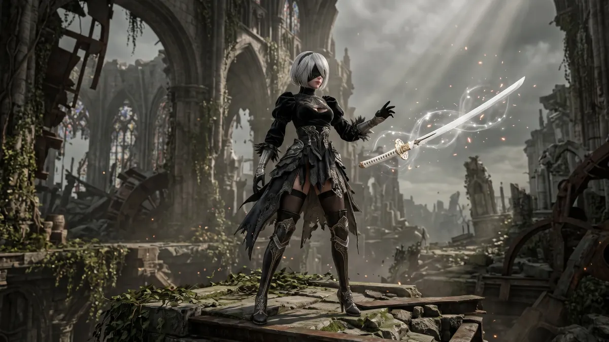 Anime Battle Maiden Katana 4K 4K Wallpaper