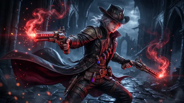 Anime Gunslinger Flintlock 4K 4K AI Wallpaper