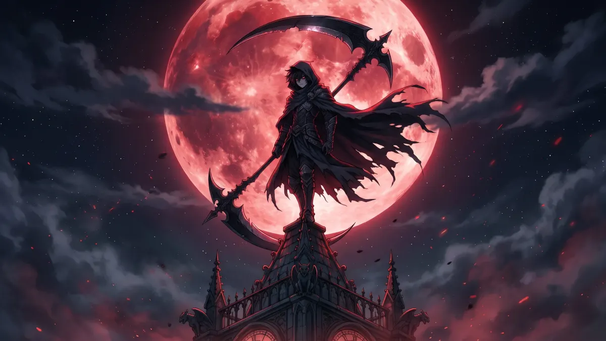 Clocktower Anime Reaper 4K 4K Wallpaper