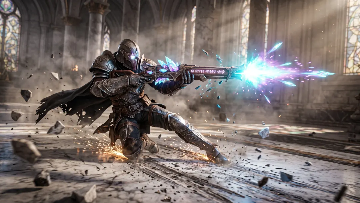 Crystal Commando Blaster 4K 4K Wallpaper