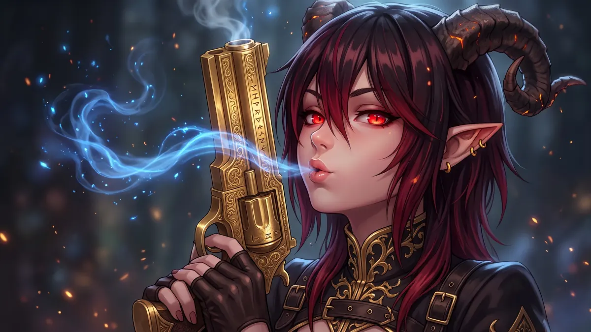 Demon Girl Magic Smoke 4K 4K Wallpaper