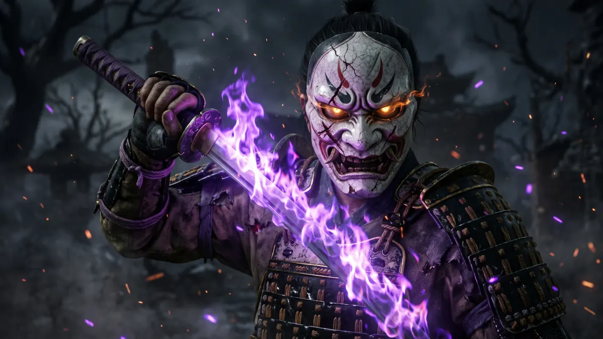 Flaming Blade Master Samurai 4K 4K Wallpaper