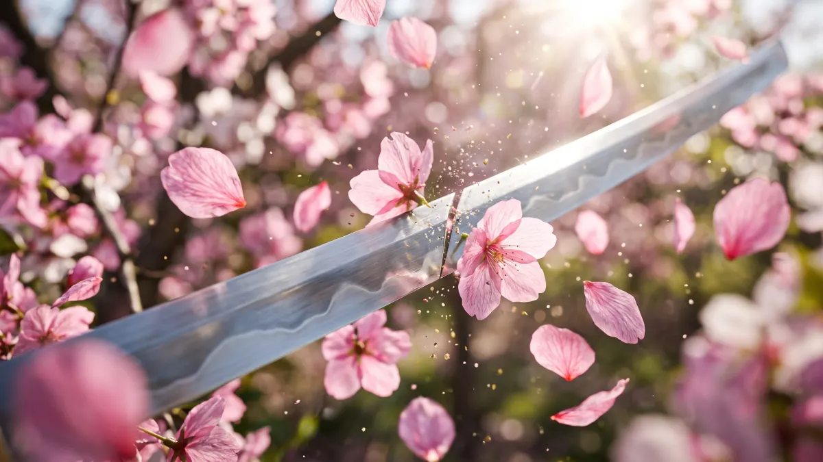 Sakura Blossom Katana Slash 4K 4K Wallpaper