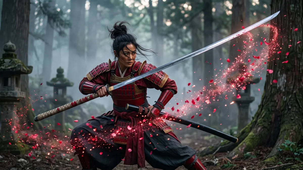 Scarlet Nodachi Warrior 4K 4K Wallpaper