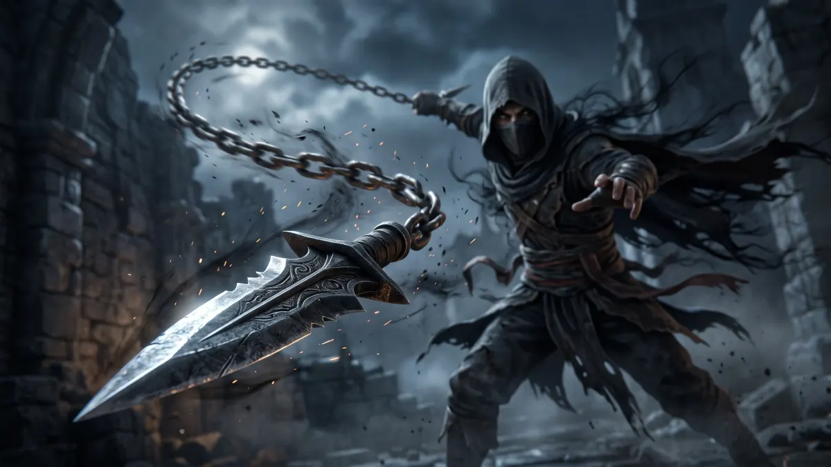 Shadow Chained Blade Assassin 4K 4K Wallpaper