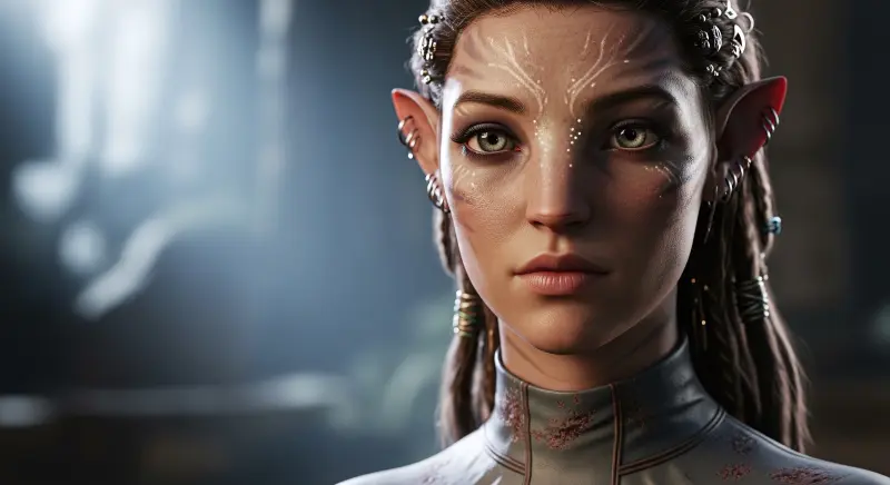 Ultra Realistic Elf Girl Portrait 4K AI Wallpaper