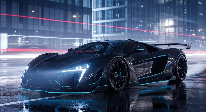 Electric Pulse – Cyber Supercar 4K