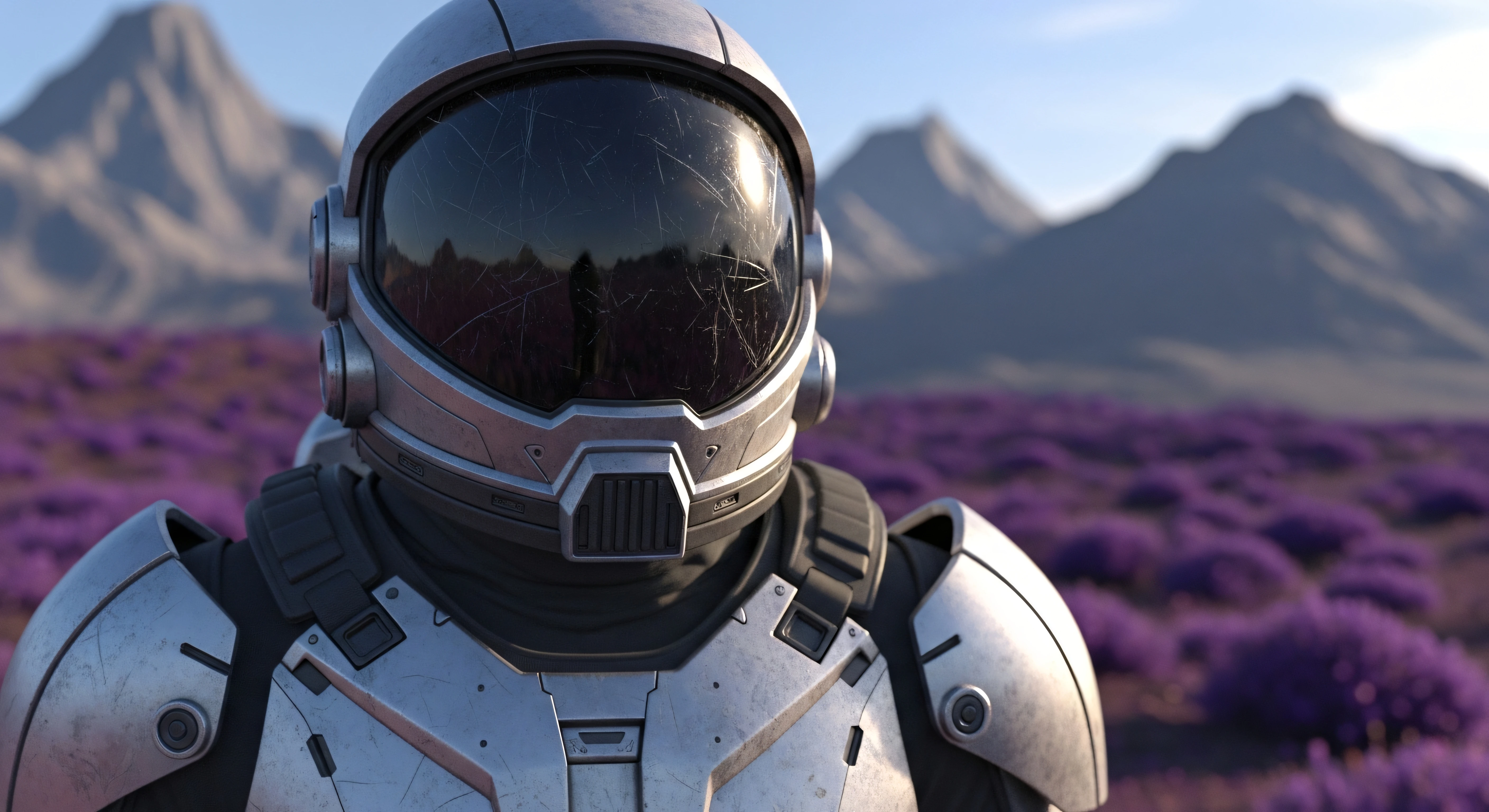 Astronaut on Purple Planet 4K