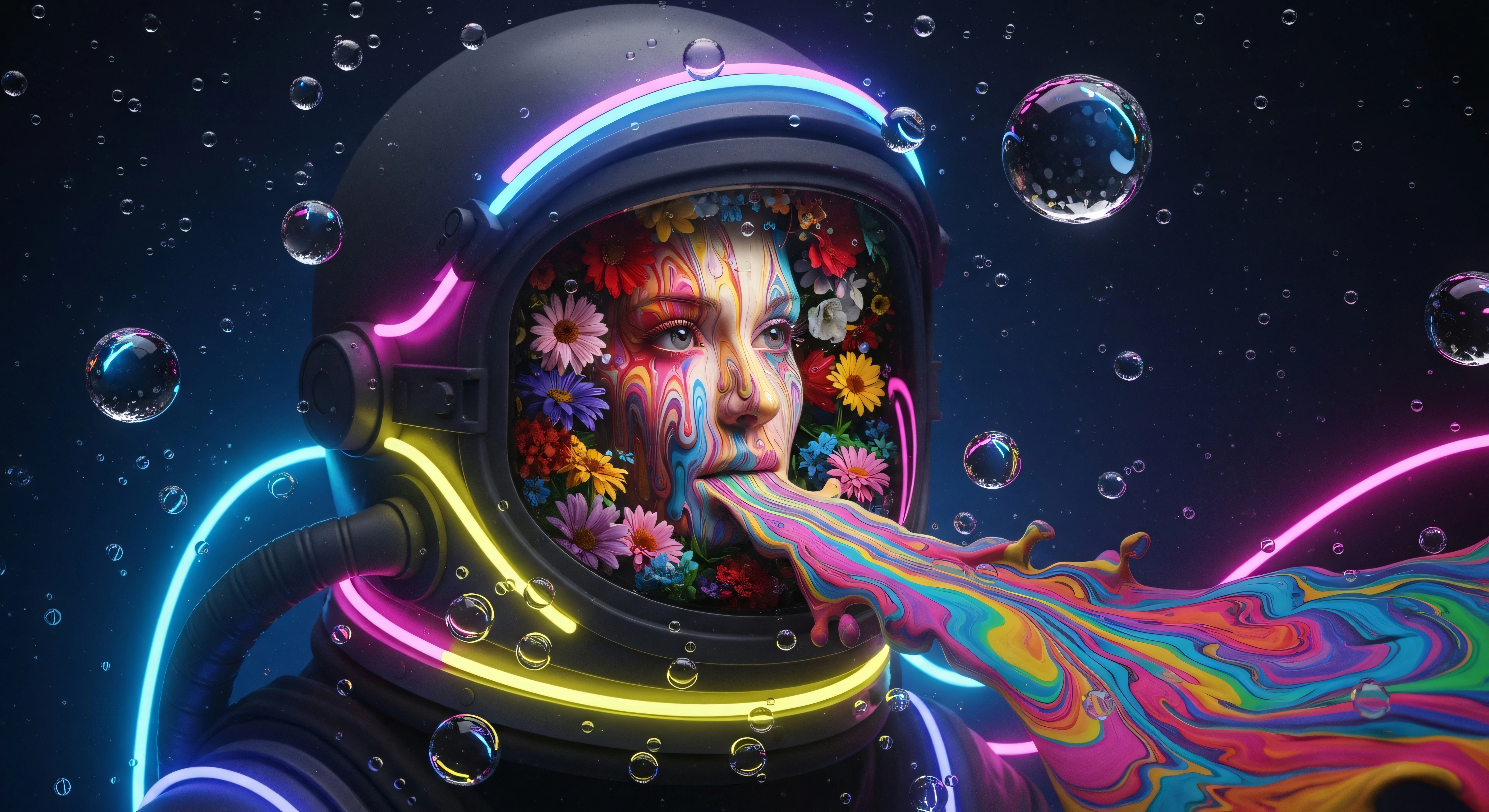 Cyber Woman Portrait 4K