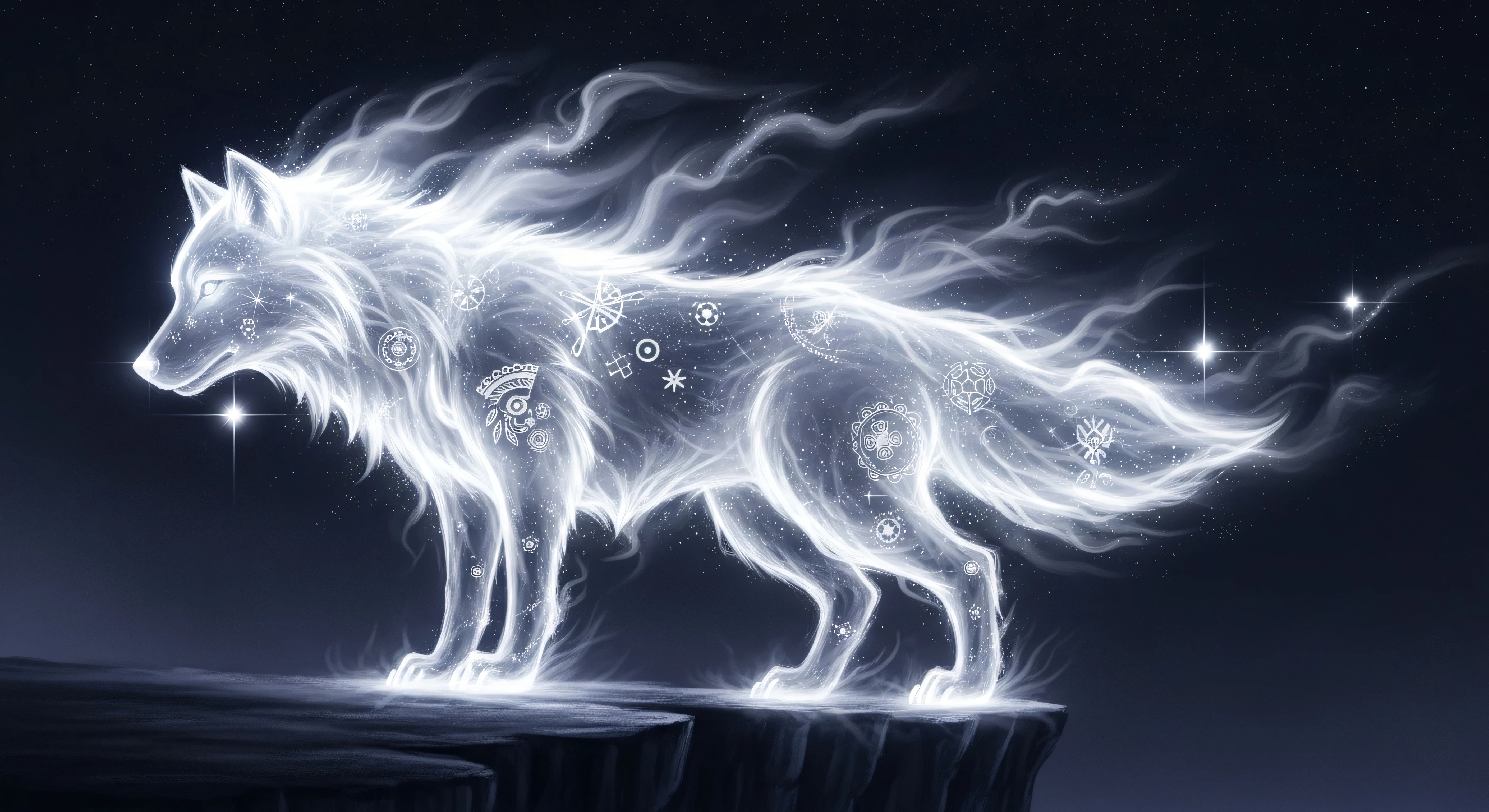 Wolf Made of Stars 4K