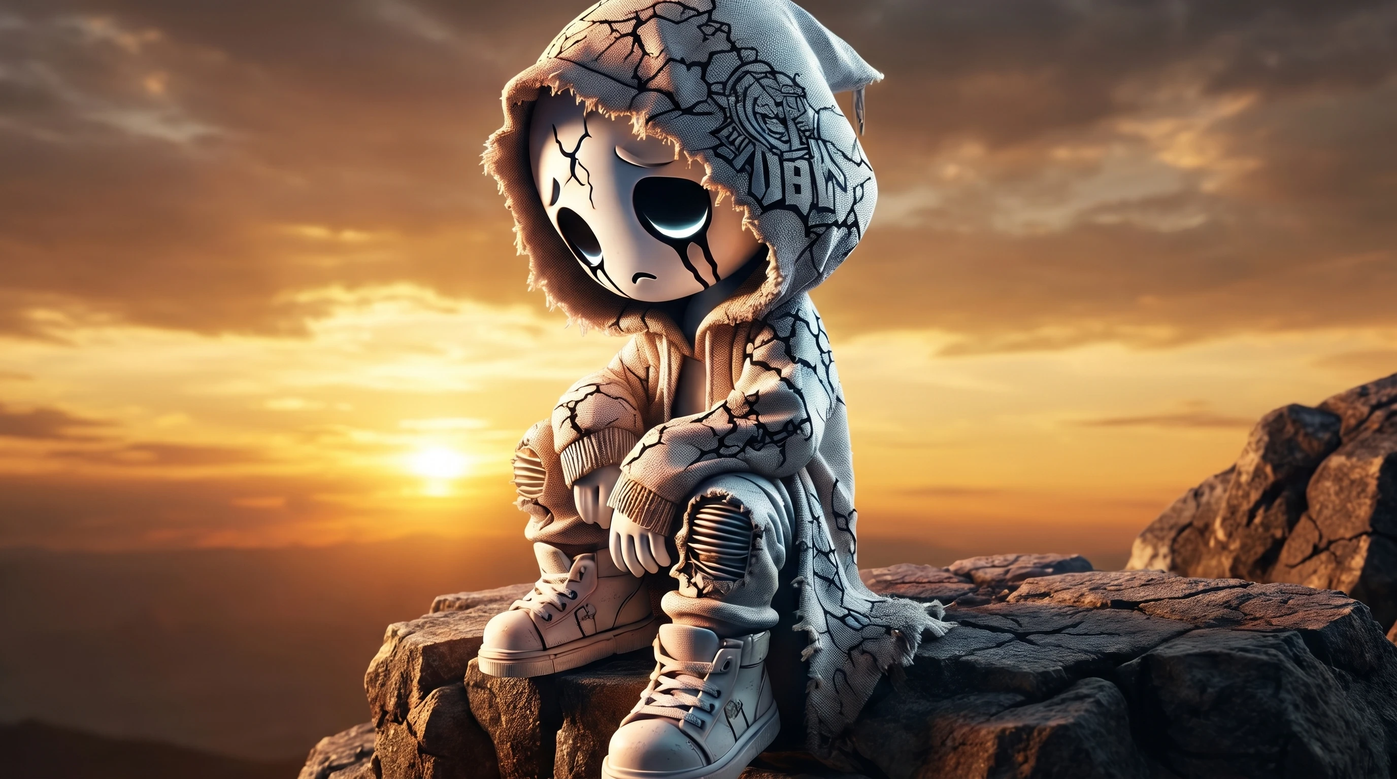 Lonely Astronaut Sunset 4K